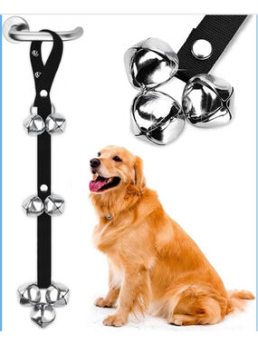 Dog Potty Training Doorbell Bells Training Bells One Size Black Silver Obedience